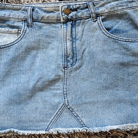 Roxy Java To Lombok Blue Denim Jean Skirt - Picture 4 of 8